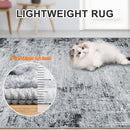 6x9 Area Rugs for Living Room - Washable Rug Modern Abstract Soft Large Neutral Non-Slip Carpet Indoor Floor Thin Carpets for Bedroom Dining Room Farmhouse Nursery Home Office Black by TinyTreasures Baby Boutique