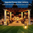 KOOPER Solar Lanterns Outdoor Waterproof, 4 Pack Upgraded Bronze Metal Hanging Solar Lights Outdoor Lanterns, Brighter Auto On/Off Outdoor Hanging Lantern for Yard Patio Pathway Porch Garden Decor by CozyNest Decor