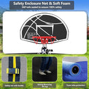 Upgraded Trampoline 8FT/10FT/12FT/14FT With Basketball Hoop, Light, Sprinkler, Stakes - Outdoor Backyard for 4-6 Kids and Adults by TinyTreasures Baby Boutique