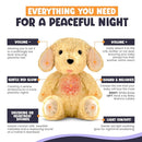 Gemma Joy Bedtime Baby Soothers for Sleep, Cry Activated Heartbeat Stuffed Animal for Baby, Newborn, Calming Light, Lullaby Music, White Noise, Shush and Mother’s Heartbeat - (Puppy, Rechargeable) by TinyTreasures Baby Boutique