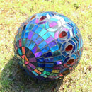 VCUTEKA Gazing Ball, Glass Mosaic Gazing Balls Sphere for Garden Lawn Outdoor Ornament Yard Decorative, 10-Inch, Purple by CozyNest Decor