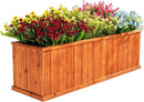 IDZO Wooden Window Box 40 in, Spacious Wooden Planter Boxes with Convenient Drainage Holes, Durable Oil Coated Window Box for Flowers & Plants, Decor Garden, Balcony, Backyard, Easy Assembly by CozyNest Decor