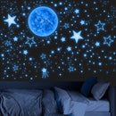 965 PCS Glow in The Dark Stars and Sun for Ceiling, Luminous Stars and Planet Wall Decals, Kids Room Decor, Glowing Galaxy Wall Stickers for Nursery Decorations (Blue) by TinyTreasures Baby Boutique