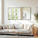 Bathroom Mirror 60" x 30", Large Rectangle Wall Mirror, Black Metal Frame Wall Mounted Mirrors for Bathroom, Vanity, Bedroom, Entryway Decor(Horizontal/Vertical) by CozyNest Decor
