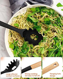 Kitchen Utensils Set, 13PCS Silicone Cooking Utensils, Heat Resistant Kitchen Utensil Spatula Set for Nonstick Cookware, Wooden Handles Kitchen Gadgets Tools Set by CozyNest Decor