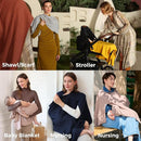 Momcozy Nursing Cover for Breastfeeding, Breathable Soft Privacy Poncho, Multi-Use Stroller Cover, Baby Blanket, and Stylish Scarf, Portable, Includes Laundry Bag by TinyTreasures Baby Boutique