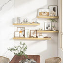 RICHFOCUS 40Inch Floating Shelves for Wall 2 Pack Shelves for Bedroom|Kitchen|Bathroom Wall Mounted Rustic Wood Floating Shelf with Invisible Brackets for Books|Storage|Decor, Oak by CozyNest Decor
