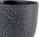 12/10/9 Large Modern Plant Pots, Plastic Planters with Drainage Holes and Saucers for Indoor Outdoor Plants Flowers, Black Speckles by GreenHaven Gardens