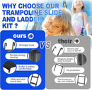 Universal Trampoline Ladder Slide kit, 3 Steps Wide Step for Trampoline, Trampoline Accessories Slide with Buffer Section for Children Kids by TinyTreasures Baby Boutique