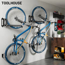 3-Pack Swivel Bike Rack Wall Mount, Bike Hangers for Garage, Space-Saving Vertical Bike Holder, Holds up to 77 lbs, Bicycle Wall Hanger Storage, No Heavy Lifting Required Indoor Hanging Bike Rack by GreenHaven Gardens