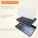 Gardzen Seed Starter Tray, 5 Pack Smiling Face Plant Germination Trays with Total 350-Cell, Seed Starter Kit with Humidity Vented Domes and Bases for Starting Vegetable Flower Herb Seeds 18" x 14" by GreenHaven Gardens