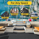 Marine Carpet, 5 FT x 15 FT Black Indoor/Outdoor Rug 0.2" Thick TPE Backed Non-Slip Boat Carpet Roll for Home, Patio, Porch, Deck by CozyNest Decor