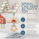 Itzy Ritzy Spiral Car Seat & Stroller Activity Toy - Stroller & Car Seat Toys for Ages 0 Months and Up - Hanging Toys Include Dangling Ring, Mirror and Textured Ribbons (Farm) by TinyTreasures Baby Boutique