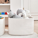 3 Pack Storage Basket for Cabinet and Toy Organization - 13"x9.8"x8.7" Baskets for Storage - Baby Toy Bin - Toy Storage Organizer - Ideal for Empty Gift Baskets to Fill-White by TinyTreasures Baby Boutique