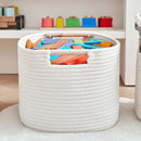 3 Pack Storage Basket for Cabinet and Toy Organization - 13"x9.8"x8.7" Baskets for Storage - Baby Toy Bin - Toy Storage Organizer - Ideal for Empty Gift Baskets to Fill-White by TinyTreasures Baby Boutique