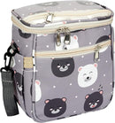 Baby Stroller Organizer Bag，Small Diaper Bag - Universal Stroller Organizer With Insulated Cup Holder,Pocket With Baby Wipes Dispenser，Adjustable Shoulder Strap (Light Gray) by TinyTreasures Baby Boutique