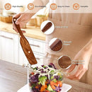 5 Pcs Wooden Spurtle Set, Natural Teak Kitchen Utensil Set Heat Resistant Non-Stick Wooden Spoons Tools for Cooking, Stirring, Mixing, Serving, Spurtles Kitchen Tools As Seen On TV by CozyNest Decor