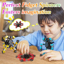 Transformable Fidget Spinners for Kids and Adults Stress Relief Sensory Toys for Boys and Girls Fingertip Gyros for Kids Classroom Birthday Party Favors by TinyTreasures Baby Boutique