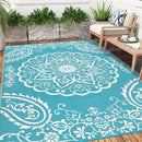Pauwer Reversible Outdoor Rug, 6'x9', Waterproof Polypropylene Patio Mat, RV, Balcony, Deck, Beach, Picnic by GreenHaven Gardens