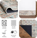 Keen Home Design 2x7 Rug - Machine Washable Runner Rug with Non-Slip Backing, Ideal for Hallway, Entryway, Kitchen, Laundry Room - Vintage, Easy Clean, Durable, Low Pile Rug - (2'6" x 7') by CozyNest Decor