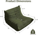 Bean Bag Chair, Oversized Bean Bag Chair for living Room, Fireside Chair for adults with Memory Foam Filled, Big Accent Sofa Lounge Floor Sofa for Gaming, Reading, Relax, No Assembly Required. (Green) by CozyNest Decor