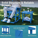 Outdoor Side Table - 2-Tier Storage All Weather Outdoor End Table for Patio - HDPE Morden Easy Maintenance Adirondack Side Table for Pool Porch Balcony Garden Lawn Backyard Outside Indoor by GreenHaven Gardens