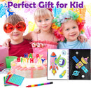FUNNYB&G Foil Art Craft Activity for Kids - Gift for Boys Crafts for Kids Fun Art Supplies DIY Creative Travel Toy, Birthday Gift Party Favor Toys for Girls Boys 4 5 6 7 8 9 Years Old (Space) by TinyTreasures Baby Boutique