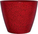 Classic Home and Garden Vogue Planter Pots w/Pottery Quality Finish - Modern Indoor & Outdoor Flower Pots - UV-Resistant Porch Planters - Decorative Pot for Flowers & Herbs (8” Lava Red) by CozyNest Decor