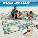 Picnic Blankets Extra Large - Beach Blanket Waterproof Sandproof with Shoulder Strap, Machine Washable, Outdoor Blanket with Stakes for Grass Concert, Park, Lawn,Travel,Spring Summer.Green by TinyTreasures Baby Boutique