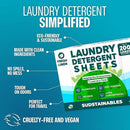 Sudstainables Laundry Detergent Sheets (200 Loads) – Eco-Friendly, Zero Waste, Plastic-Free Laundry Washing Machines Soap Sheets; Dissolvable, Space-Saving Strips for Travel (Fresh Linen) by CozyNest Decor