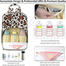 Diaper Bag Backpack Tote for Women Large Capacity, Baby with Insulated Pockets Multifunctional Bags For Girl Boy Waterproof Boys Girls Mama Maternity Travel Leopard by TinyTreasures Baby Boutique