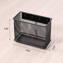 4.5'' × 2.2'' × 3.5'' Magnetic Basket for Whiteboard Black Magnetic Basket for fridge, Magnetic Locker Organizer Holder with 4 Strong Magnets, Magnetic Holder for Refrigerator Locker, by CozyNest Decor