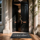 Yimobra Welcome Mat, Heavy Duty Sturdy Door Mats for Home Entrance Outdoor Indoor, Front Doormat for Outside Patio Floor Entry Porch Garage Office, Waterproof, Low Profile, 47X32 Inches, Black by CozyNest Decor