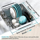 MAJALiS Dish Drying Rack in Sink - Small Dish Drainers for Kitchen Sink, Over The Sink Dish Racks with Utensil Holder, Stainless Steel Dish Rack in Sink, Black by CozyNest Decor