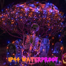 Rotu Halloween String Lights Outdoor with Music Sync Spooky Sounds 300 LED 114.8ft Indoor Fairy String Lights Waterproof Function for Halloween Party Haunted House Decorations (Purple & Orange) by CozyNest Decor