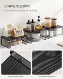 SONGMICS Cabinet Organizer Shelf, Set of 3 Kitchen Counter Shelves, Kitchen Storage, Spice Rack, Stackable, Expandable, Anthracite Gray and Matte Black UKCS220B01 by CozyNest Decor