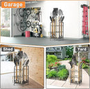 TORACK Garden Tool Organizer Stand with Wheels, Rakes Shovels Yard Tools Stand for Garage, Shed, Garden, Indoor/Outdoor Long-Handled Tools Cart by GreenHaven Gardens