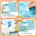 PERRYHOME 3PCS Sticker by Number Paint Books for Kids Ages 4-8, Dinosaur Animal Space Themes Sticker Activity Books, Boys Crafts Party Birthday Christmas Gifts Toys by TinyTreasures Baby Boutique