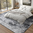 Kelarea Living Room Rug, 6x9 Area Rug Modern Abstract Washable Rugs, Black Non Slip Low Pile Carpet, Stain Resistant Large Rugs for Bedroom, Dining Room, College Dorm, Home Office by TinyTreasures Baby Boutique