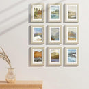 Vittanly 5x7 Picture Frames Set of 9, Shatter Resistant Plexiglass, Display 4x6 Pictures with Mat or 5x7 without Mat, Photo Frames for Wall or Tabletop, Engineered Wood, Cornsilk by CozyNest Decor