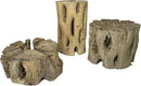 3 Natural Cholla Wood Air Plant Display Holders Tiered 1, 2 & 3 inch Individually Unique Round Decorative Stands by GreenHaven Gardens