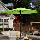 10FT Solar Umbrella 32 LED Lighted Patio Umbrella Table Market Umbrella w/Tilt and Crank, UV-Resistant Outdoor Umbrella for Pool, Garden, Deck, Apple Green by GreenHaven Gardens