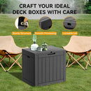 KAMABOKO 32 Gallon Outdoor Storage Box 2 Pack All-Weather Deck Box for Patio Furniture, Package Deliveries, Garden Tools, Pool Supplies & Cushions, Black by GreenHaven Gardens