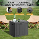 KAMABOKO Deck Box, 32 Gallon Resin Indoor and Outdoor Storage Boxes Waterproof for Garden Tools, Pool Accessories Storage Bench, Patio Furniture and Cushions with Lockable Lid, Black by GreenHaven Gardens