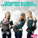 Abiie HUGGS 3-in-1 Baby Carrier with Hip Seat - Front Facing, Hip Hugger, Back Baby Carrier - Healthy Sitting (M) Position, 3 Mos.-Toddler - Buckle Type Closure - Approved by US Safety Standards by TinyTreasures Baby Boutique