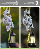 Solar Dragon Figurine Garden Statue: Outdoor Hanging Climbing Ornament with Lantern for Yard Art Lawn Balcony Patio Porch Decor- Birthday Gifts for Mom Women Father by CozyNest Decor