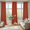 MIULEE Burnt Orange Blackout Curtains for Bedroom Living Room 90 Inches Long 2 Panels, Thermal Insulated Room Darkening Drapes Solid Grommet Top Noise Reduction Terracotta Rust Fall Window Treatments by TinyTreasures Baby Boutique