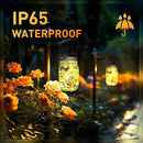 GIGALUMI Hanging Mason Jar Solar Lights, 6 Pack 30 Led Tinplate Lids Hanging Solar Lanterns Outdoor Waterproof, Hangers and Jars Included, Outdoor Decor for Balcony, Garden, Patio, Yard, Wedding by GreenHaven Gardens