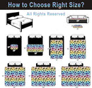 Waterproof Dog Bed Cover 120x82inch Reversible Pad Reusable Camping Mat for Kids/Pet/Dog/Cat Washable Geometric Embroidery Blanket Patchwork Rainbow Leopard Printed+Gray by TinyTreasures Baby Boutique