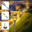 8 Pack Led Solar Torch Light with Flickering Flame Outdoor Waterproof Solar Flame Torch Garden Lights for Outside Yard Pathway Decoration by GreenHaven Gardens